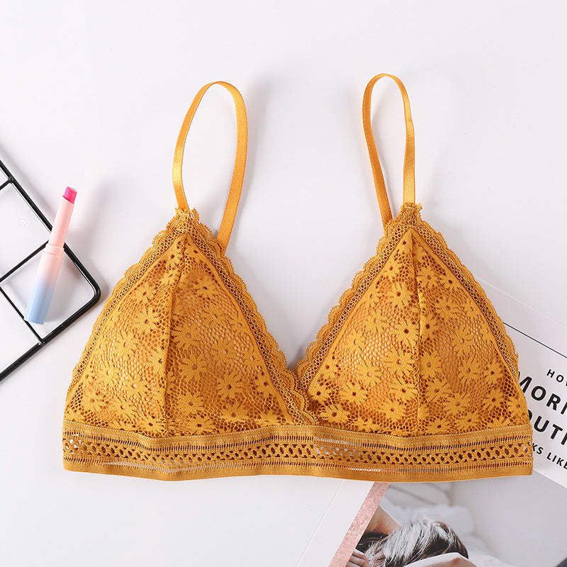 Yellow Shelliy Bra Front — Wire-Free