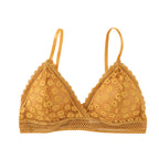 Mustard Yellow Shelliy Bralette Product Shot On White Background — Flat-lay