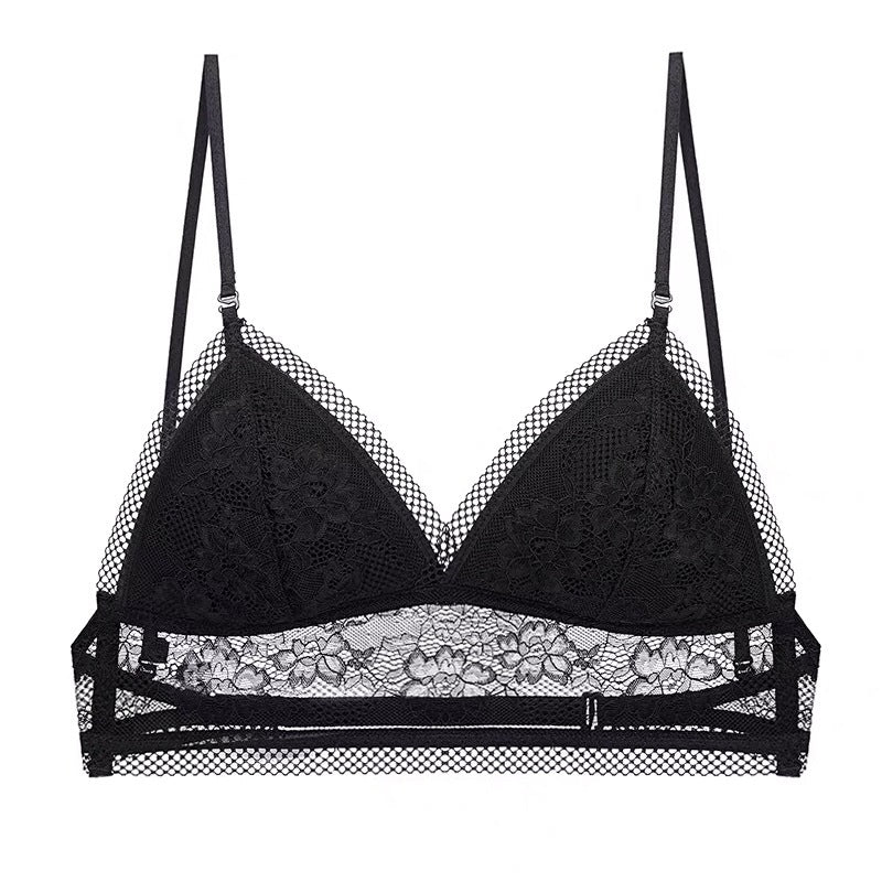 Black Shelliy Bra Front — Wire-Free