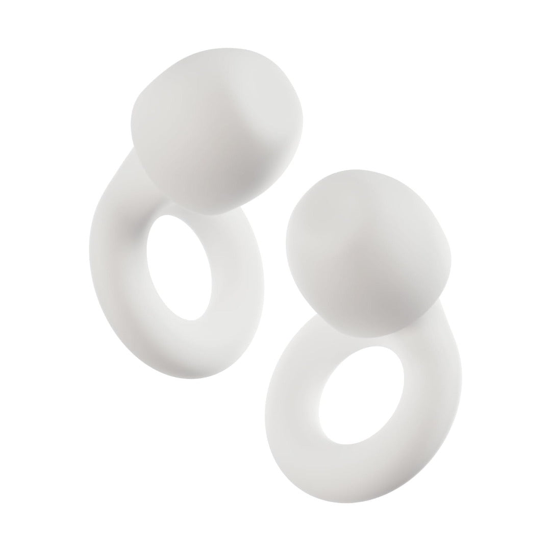 Carsine Ear Plugs ¨C Ultra-Comfy Reusable 24dB (SNR) Noise-Reducing Earplugs for Sleep, Deep Focus, Travel, Noise Sensitivity, Flexible Hearing Protection, Customizable Fit White