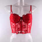 Shelliy French Boned Rose Bra