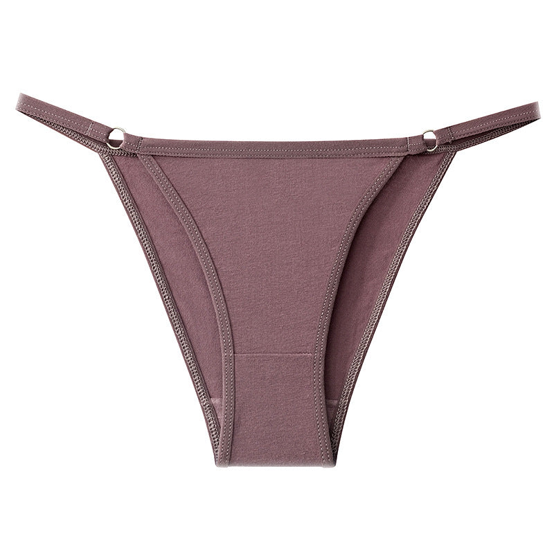 Khaki Shelliy String-Side Brief - Front