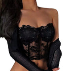 Shelliy French Boned Rose Bra
