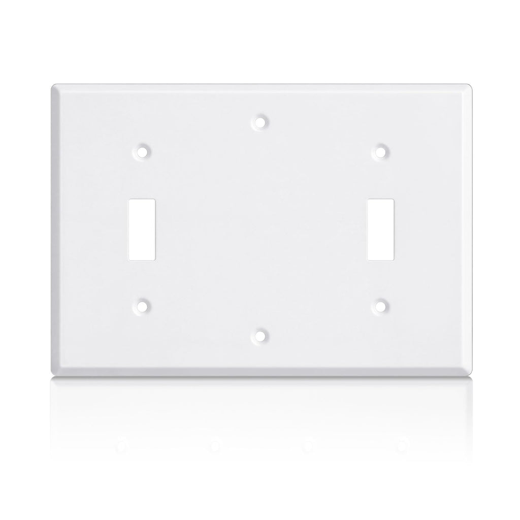 3/4 gang Wall Plate, blank toggle, Stainless Steel