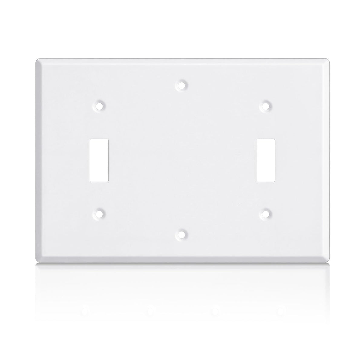3/4 gang Wall Plate, blank toggle, Stainless Steel
