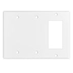 3/4 gang Wall Plate, blank toggle, Stainless Steel