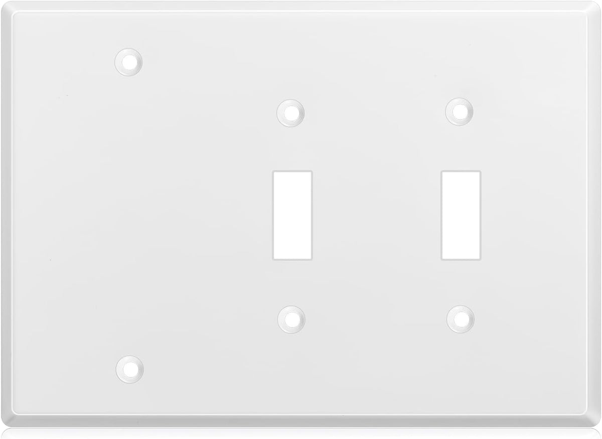 3/4 gang Wall Plate, blank toggle, Stainless Steel