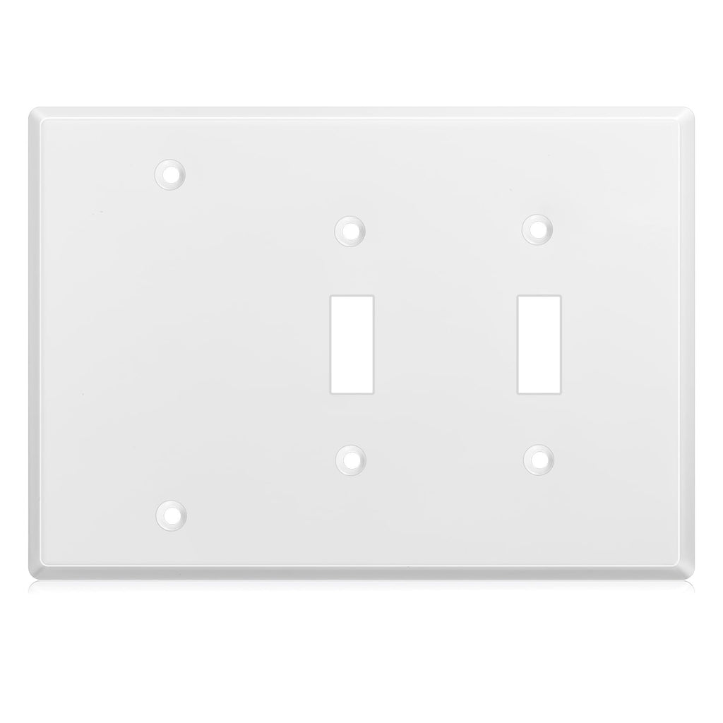 3/4 gang Wall Plate, blank toggle, Stainless Steel