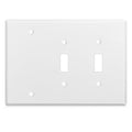 3/4 gang Wall Plate, blank toggle, Stainless Steel