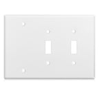 3/4 gang Wall Plate, blank toggle, Stainless Steel