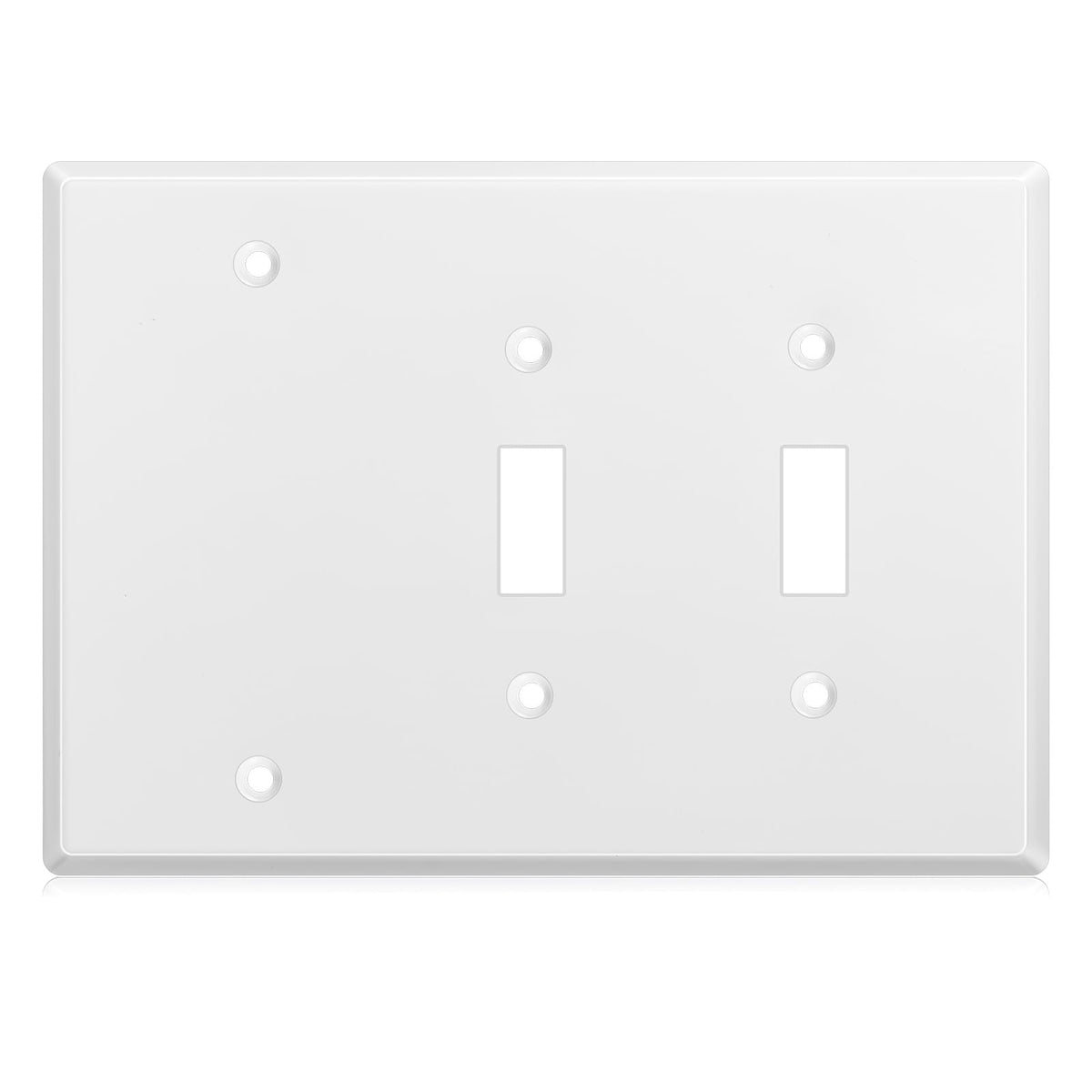 3/4 gang Wall Plate, blank toggle, Stainless Steel