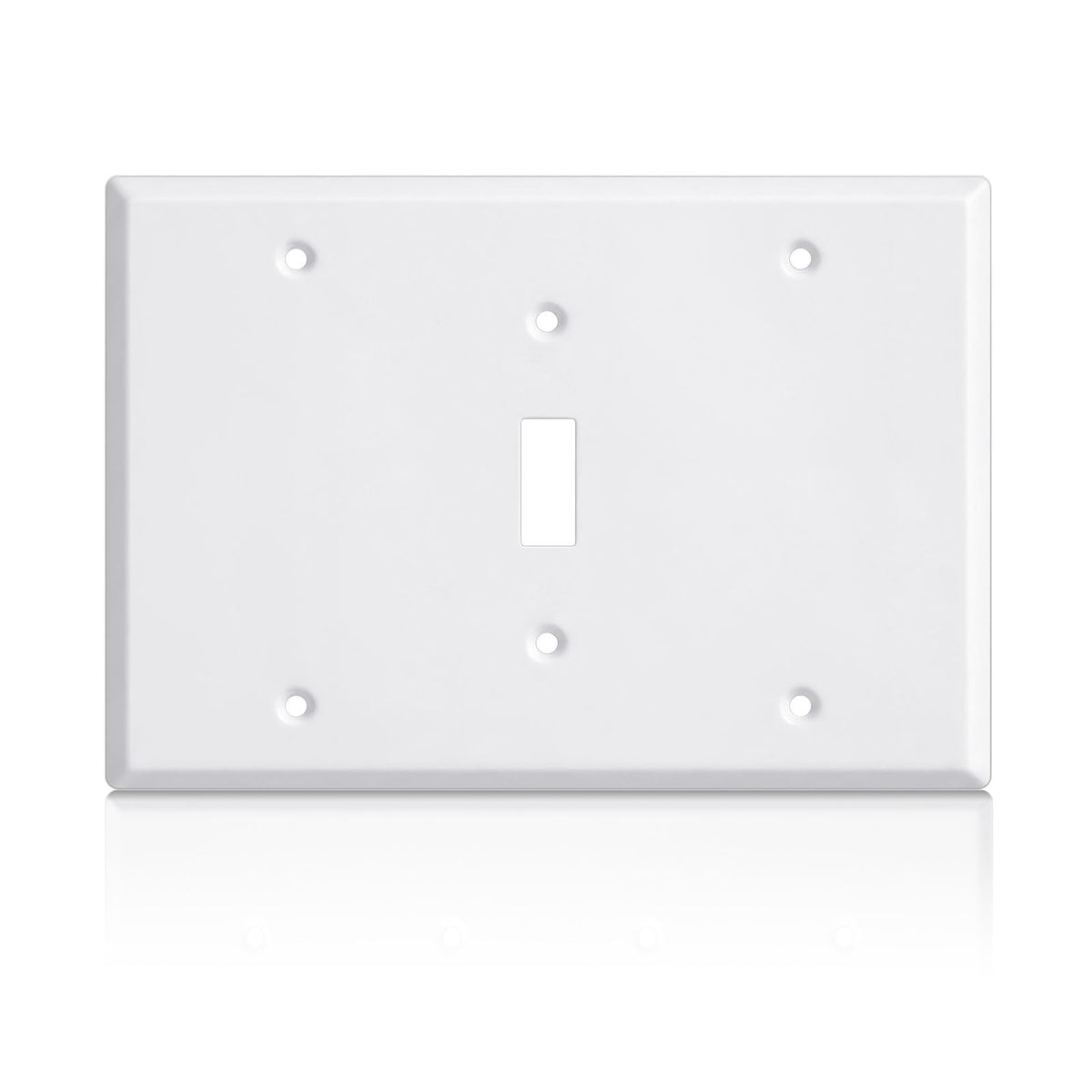 3/4 gang Wall Plate, blank toggle, Stainless Steel