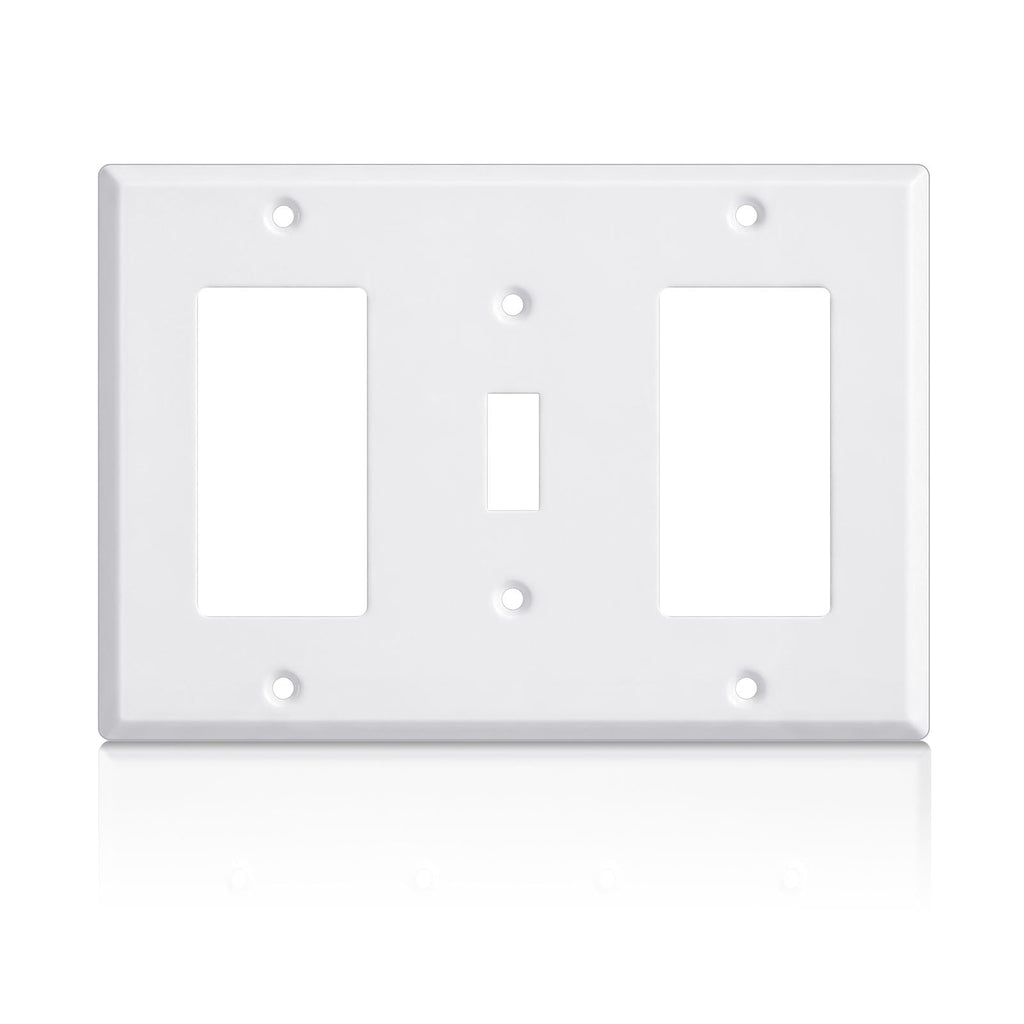 3/4 gang Wall Plate, blank toggle, Stainless Steel