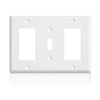 3/4 gang Wall Plate, blank toggle, Stainless Steel