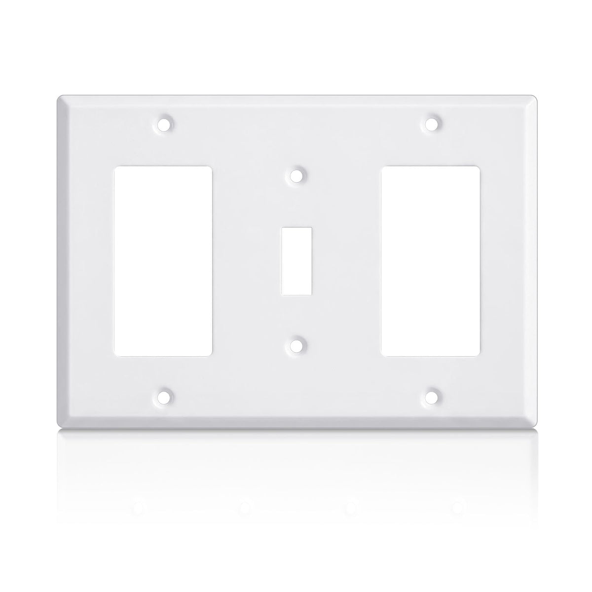 3/4 gang Wall Plate, blank toggle, Stainless Steel
