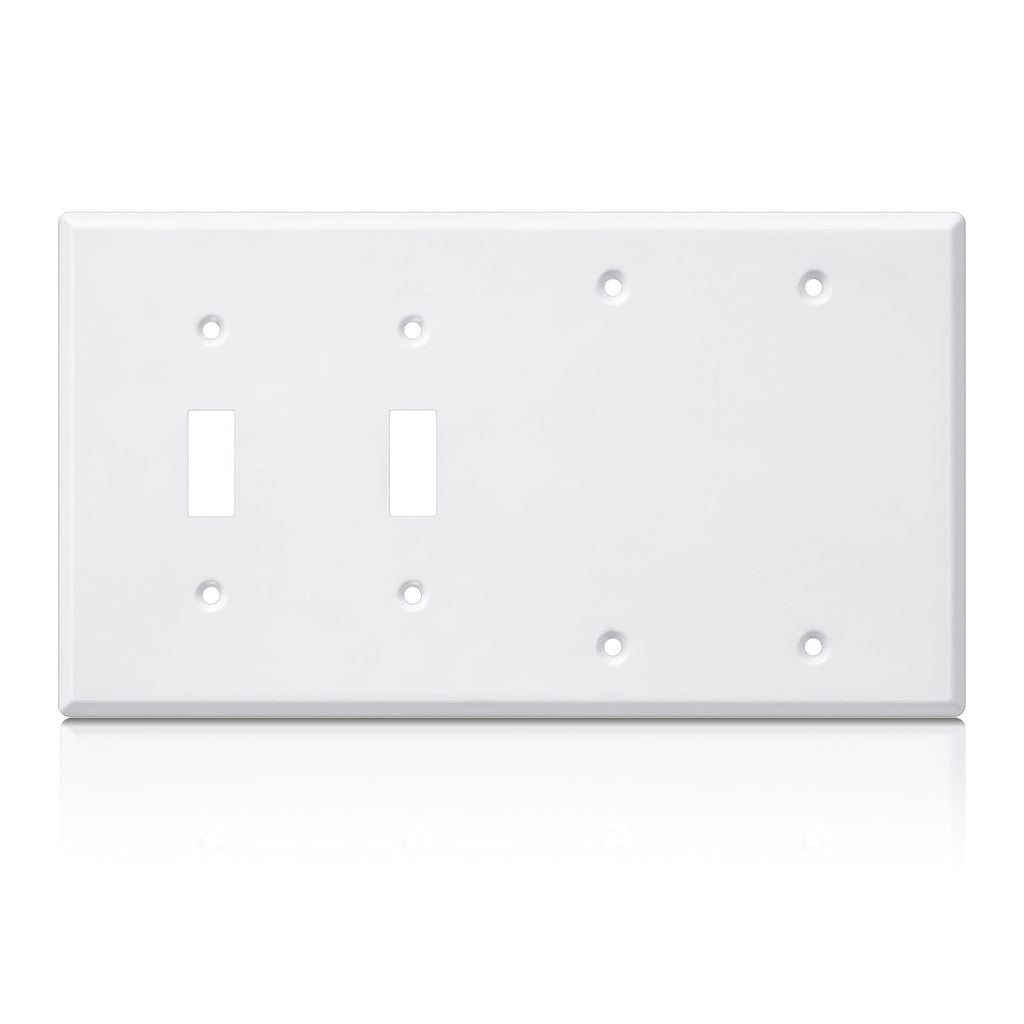 3/4 gang Wall Plate, blank toggle, Stainless Steel