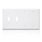 3/4 gang Wall Plate, blank toggle, Stainless Steel