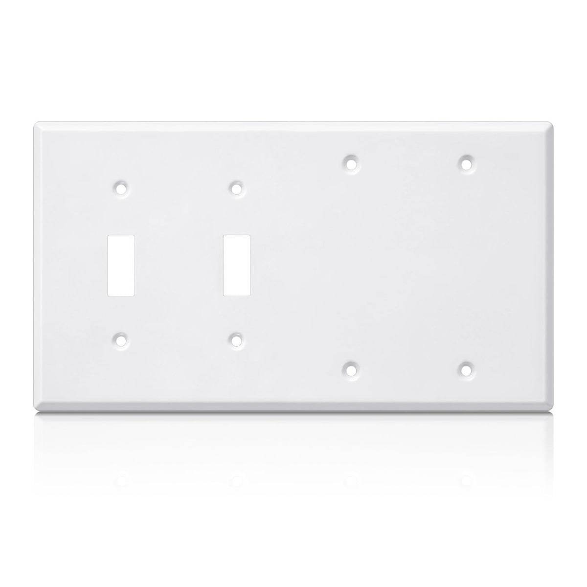 3/4 gang Wall Plate, blank toggle, Stainless Steel