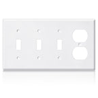 3/4 gang Wall Plate, blank toggle, Stainless Steel