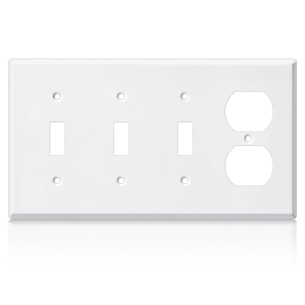 3/4 gang Wall Plate, blank toggle, Stainless Steel