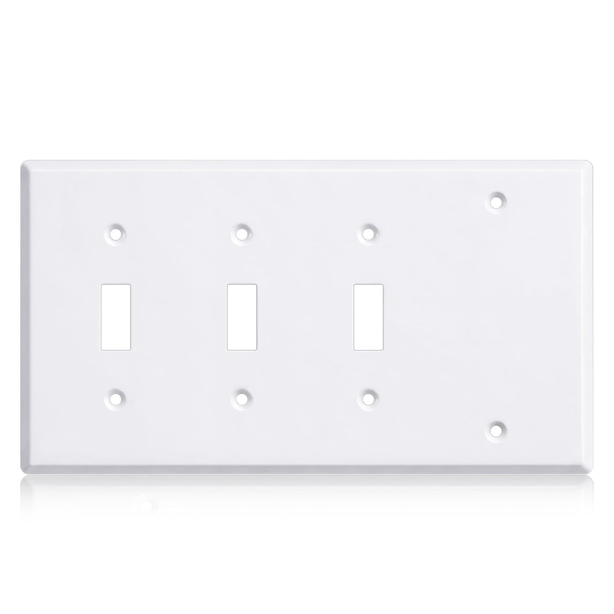 3/4 gang Wall Plate, blank toggle, Stainless Steel