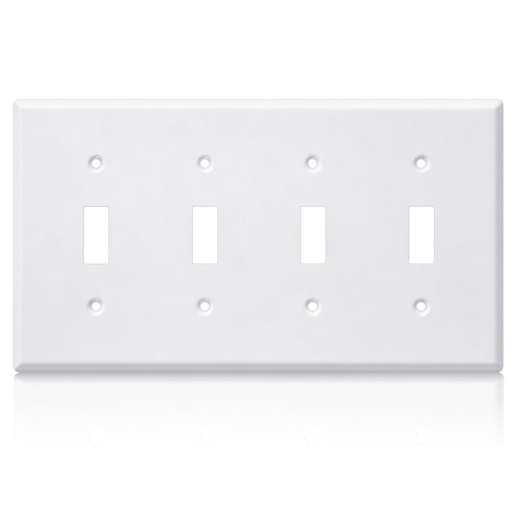 3/4 gang Wall Plate, blank toggle, Stainless Steel