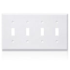 3/4 gang Wall Plate, blank toggle, Stainless Steel