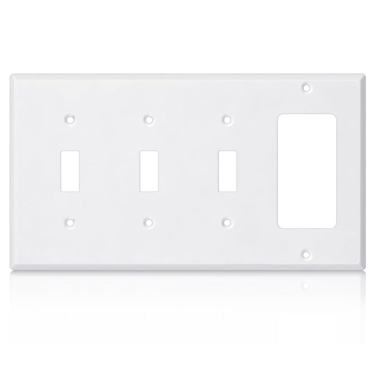3/4 gang Wall Plate, blank toggle, Stainless Steel