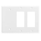 3/4 gang Wall Plate, blank toggle, Stainless Steel