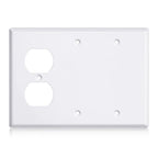 3/4 gang Wall Plate, blank toggle, Stainless Steel
