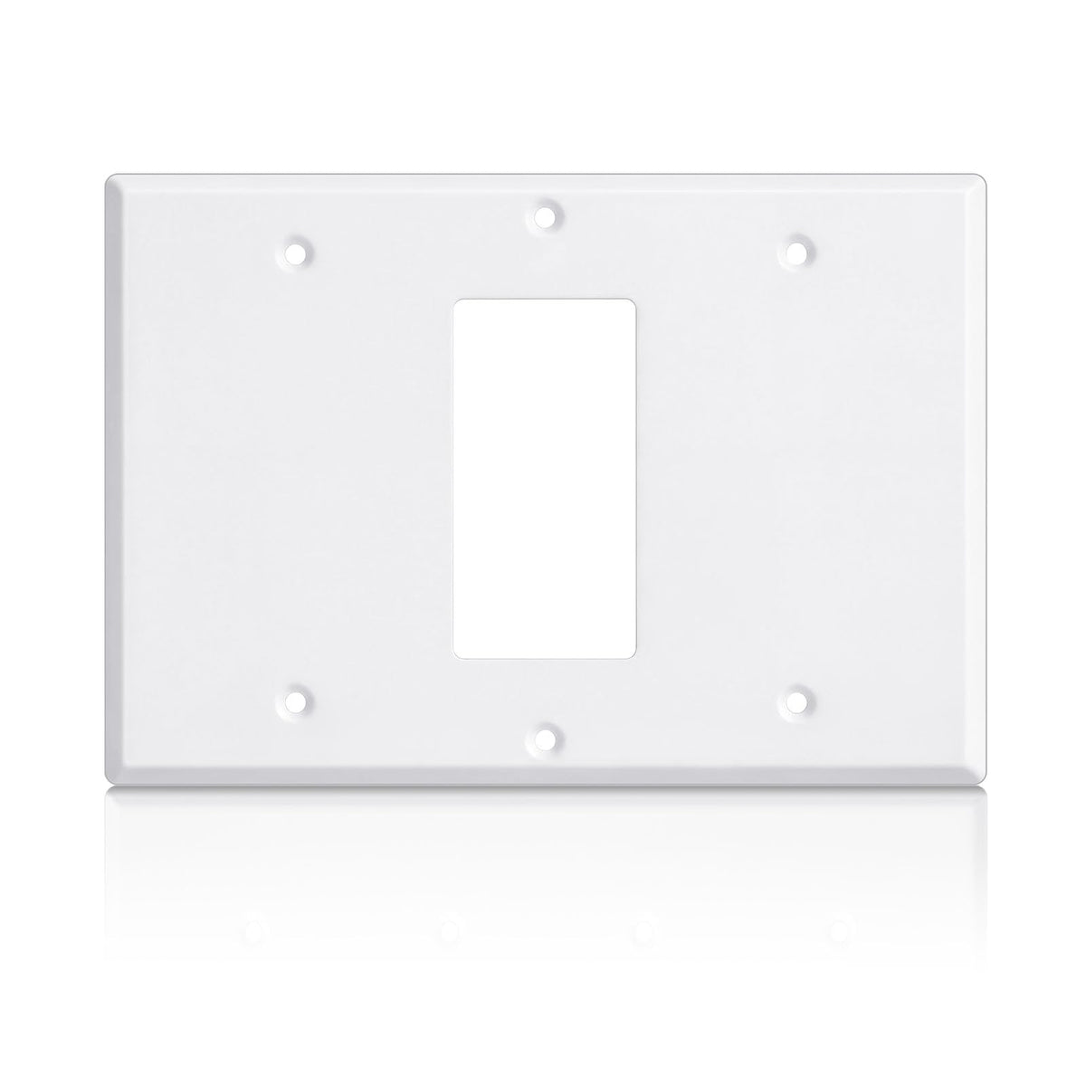 3/4 gang Wall Plate, blank toggle, Stainless Steel