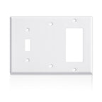 3/4 gang Wall Plate, blank toggle, Stainless Steel
