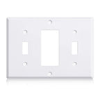 3/4 gang Wall Plate, blank toggle, Stainless Steel