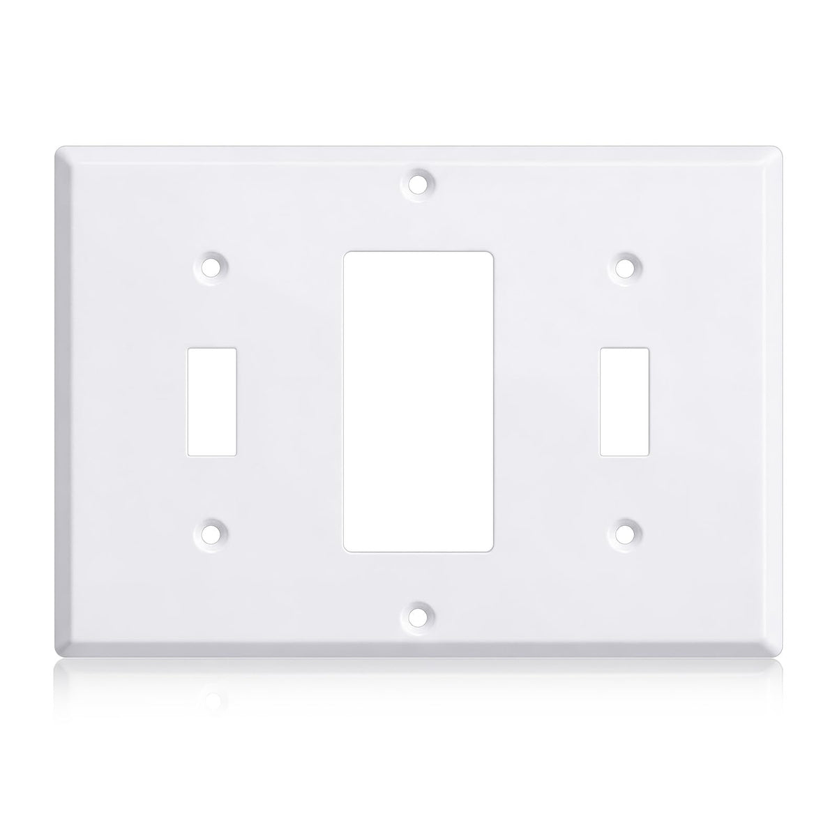 3/4 gang Wall Plate, blank toggle, Stainless Steel