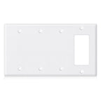3/4 gang Wall Plate, blank toggle, Stainless Steel