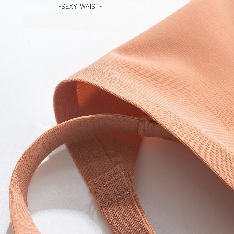 Shelliy Seamless Ice-Silk Thong featuring silky-smooth cooling ice silk fabric and seamless no-show edges — Sleek invisible comfort for seamless fit (View 6)