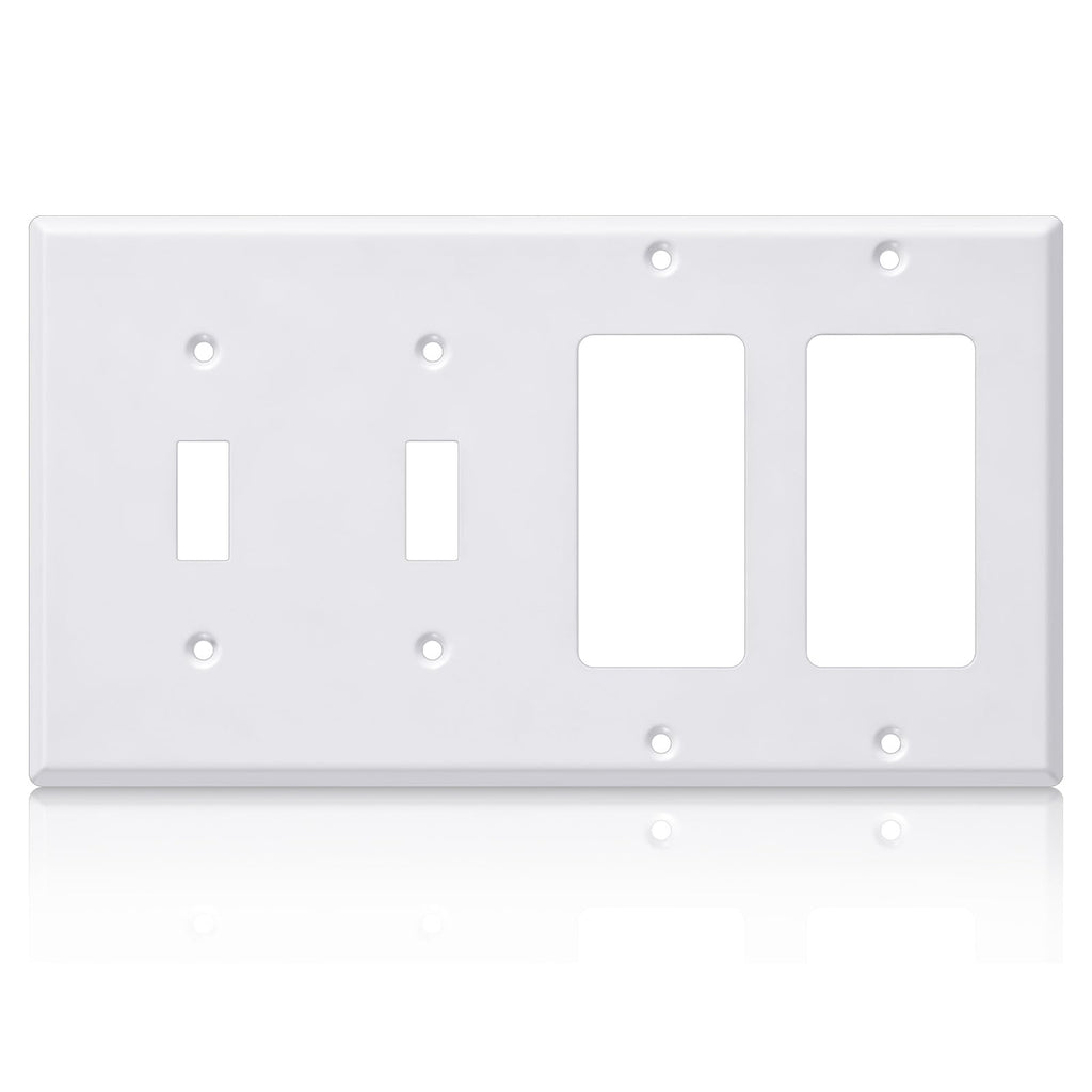 3/4 gang Wall Plate, blank toggle, Stainless Steel