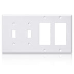 3/4 gang Wall Plate, blank toggle, Stainless Steel