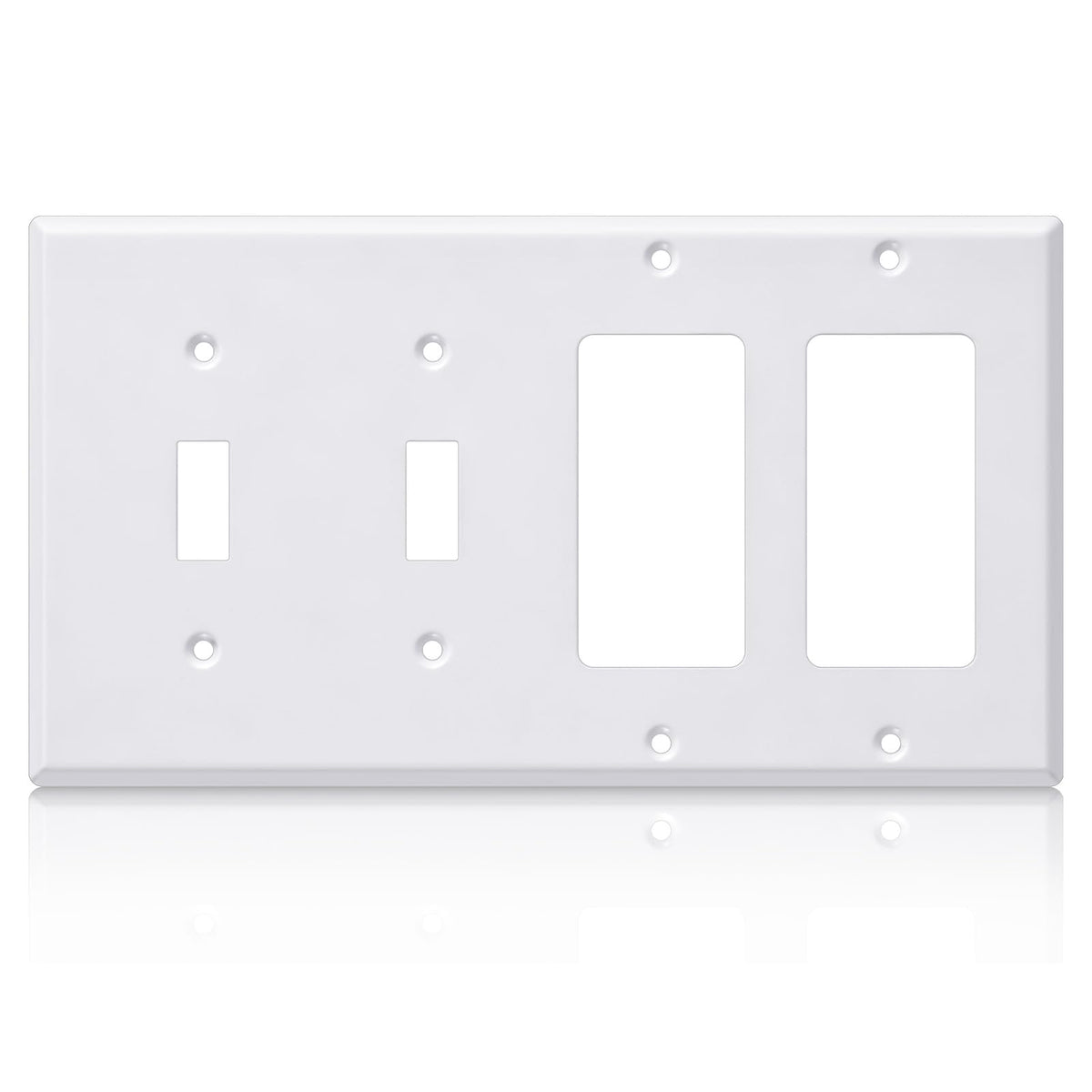 3/4 gang Wall Plate, blank toggle, Stainless Steel