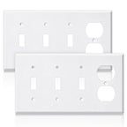 3/4 gang Wall Plate, blank toggle, Stainless Steel