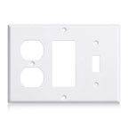 3/4 gang Wall Plate, blank toggle, Stainless Steel