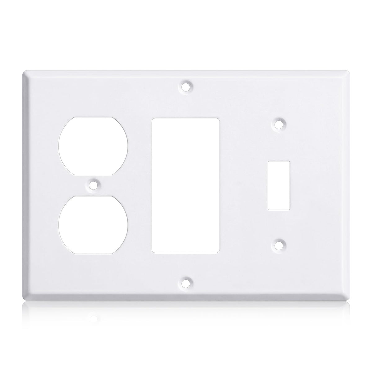 3/4 gang Wall Plate, blank toggle, Stainless Steel