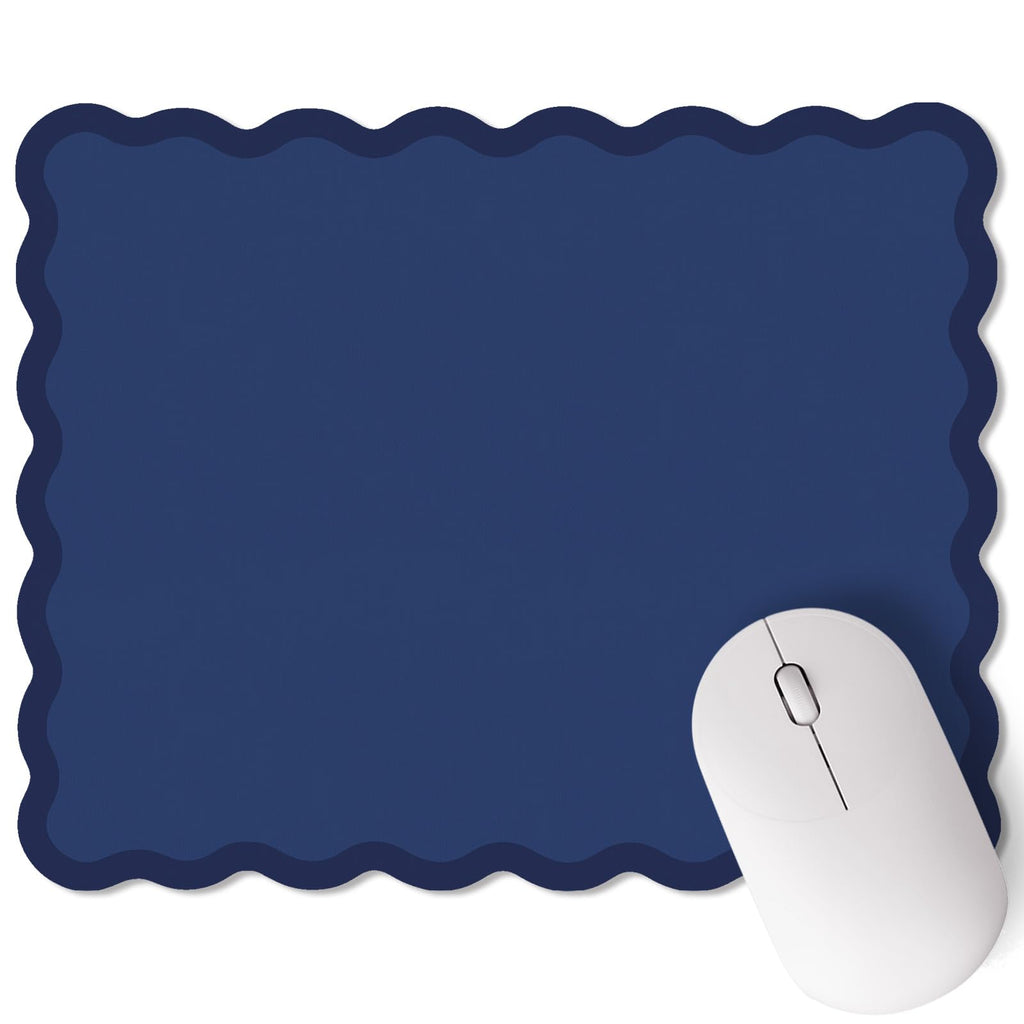 Cute Scalloped Mouse Pad Non-Slip Mousepad 9.8x7.9in