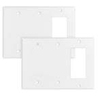 3/4 gang Wall Plate, blank toggle, Stainless Steel