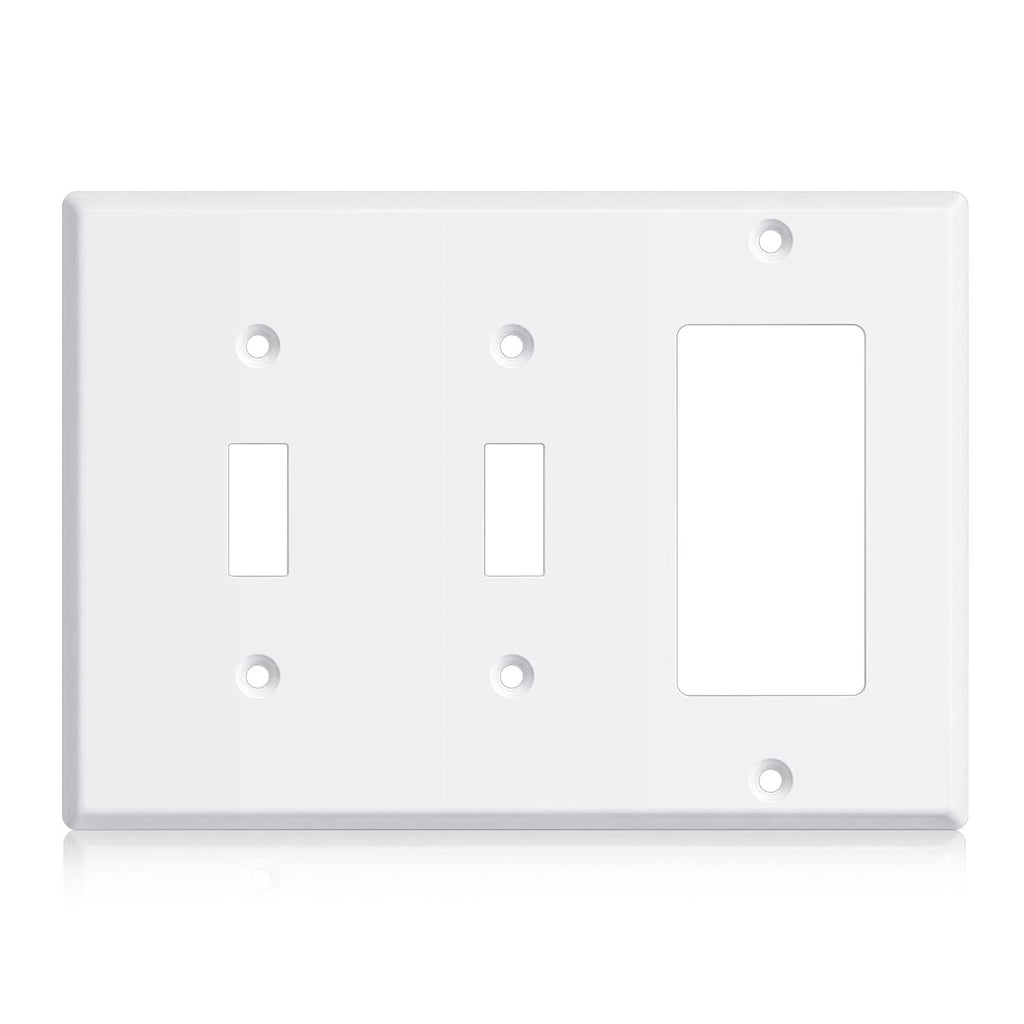 3/4 gang Wall Plate, blank toggle, Stainless Steel