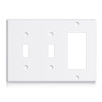 3/4 gang Wall Plate, blank toggle, Stainless Steel