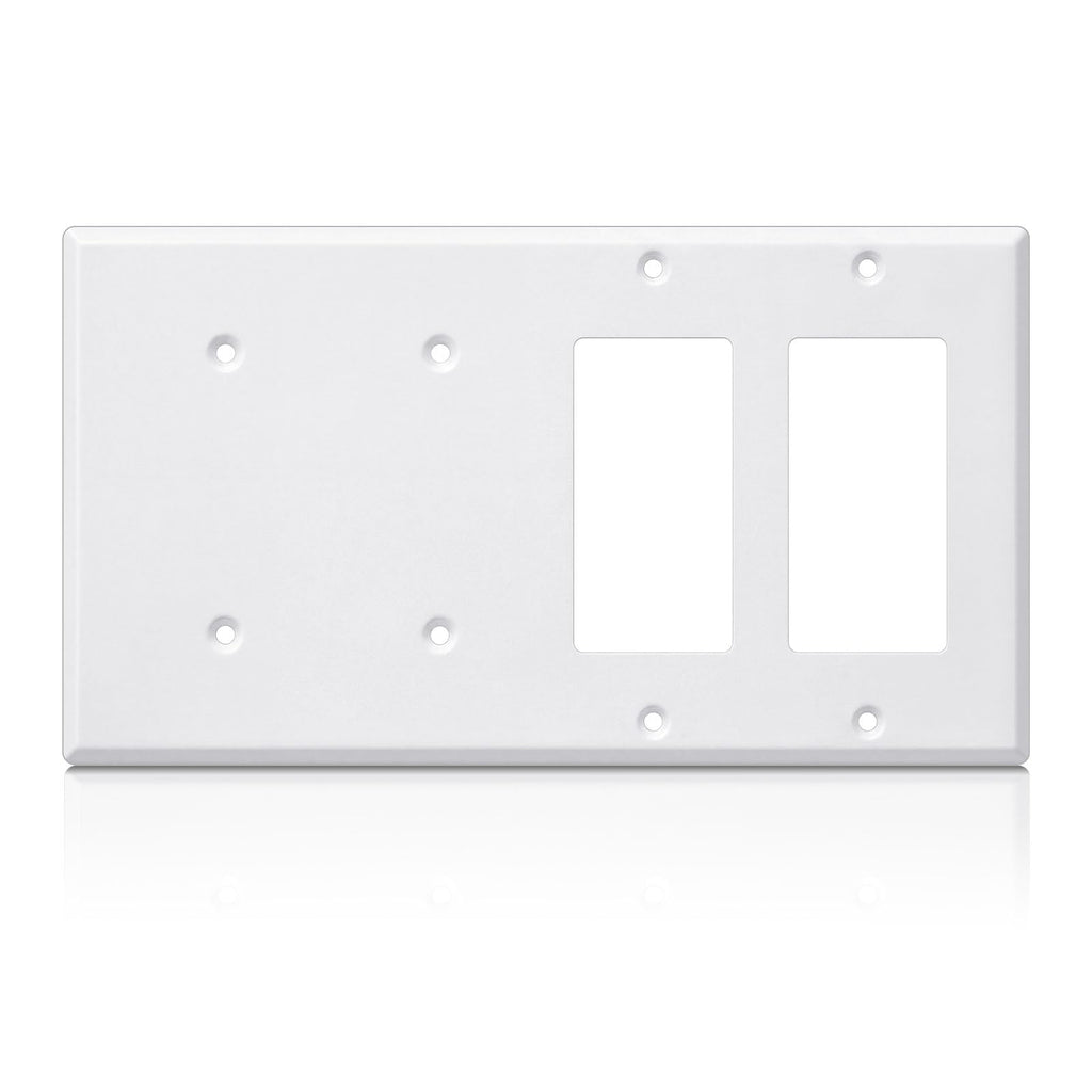 3/4 gang Wall Plate, blank toggle, Stainless Steel