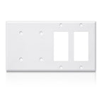 3/4 gang Wall Plate, blank toggle, Stainless Steel