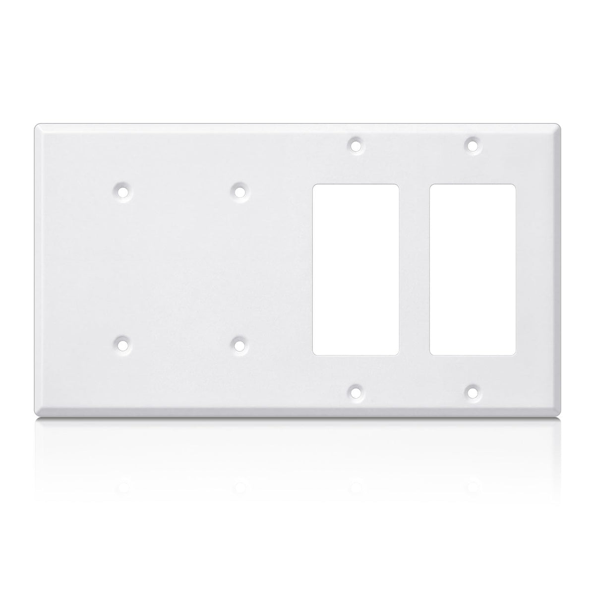 3/4 gang Wall Plate, blank toggle, Stainless Steel