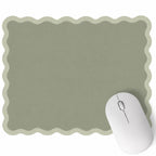 Cute Scalloped Mouse Pad Non-Slip Mousepad 9.8x7.9in